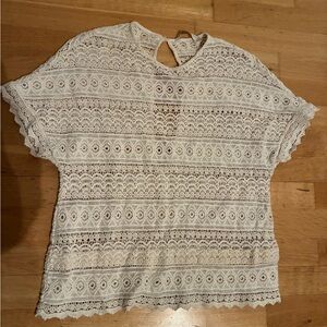 Zara Cream Lace Blouse